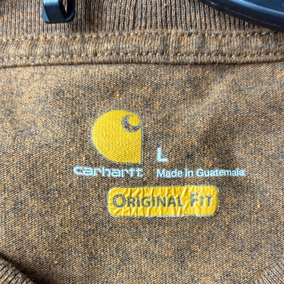Men’s Carhartt Tan Crew Neck Pocket Tee size Large - Picture 4 of 4